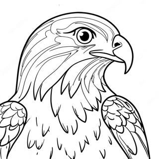 Página para Colorear de un Halcón | Página para colorear de Halcon