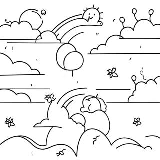Página para colorear del cielo | Página para colorear de Cielo