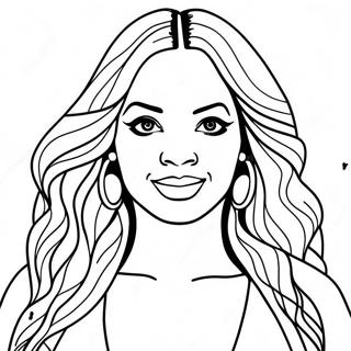 Página para Colorear de Beyonce | Página para colorear de Beyonce