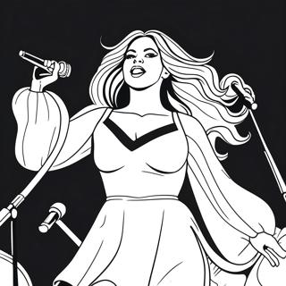Beyonce Páginas para Colorear