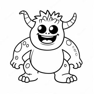 Página para Colorear de un Monstruo