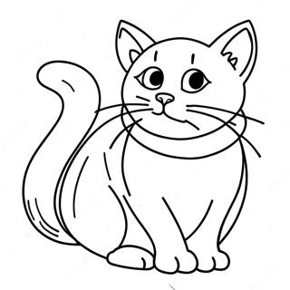 Página para Colorear de un Gato Callejero | Página para colorear de Extraviado