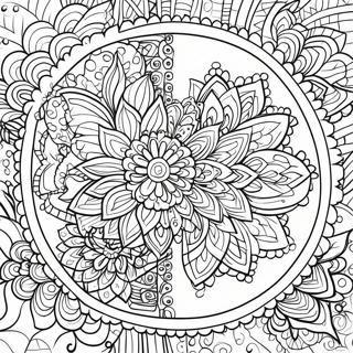 Página para Colorear de Mandala Consciente | Página para colorear de Consciente
