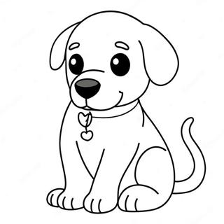 Cachorro Realista Fácil Páginas para Colorear