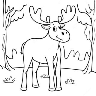 Página para Colorear Tyrone el Alce Amistoso | Página para colorear de Los Backyardigans