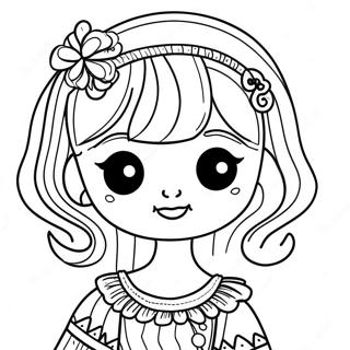 Página para Colorear de Muñeca | Página para colorear de Muñeca