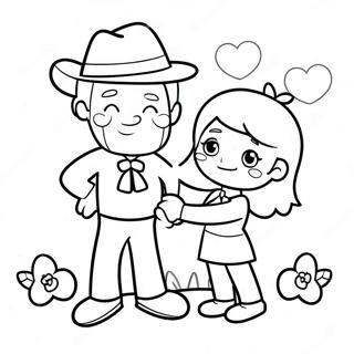 Feliz Día de San Valentín Papá Páginas para Colorear