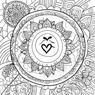 Página para colorear del Símbolo del Chakra | Página para colorear de Chakra