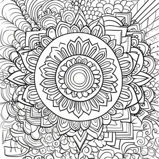 Página para colorear de Mandala de Chakra Colorido | Página para colorear de Chakra