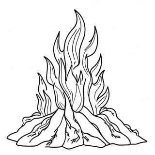 Página para Colorear de Fuego Elemental