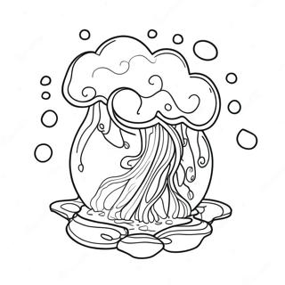 Página para Colorear de Agua Elemental
