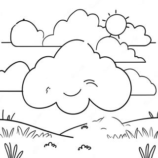 Nube Páginas para Colorear