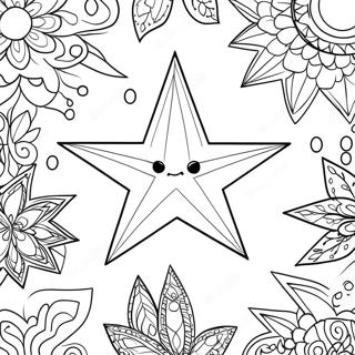 Página para colorear de estrellas brillantes | Página para colorear de Celestial