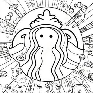 Starbucks Kawaii Páginas para Colorear