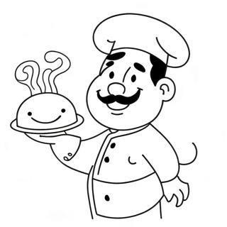 Página para Colorear de Chef | Página para colorear de Chef
