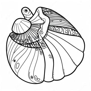Página para Colorear de Concha de Mar | Página para colorear de Concha
