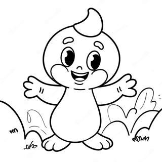 Página para colorear de Casper el Fantasma Amigable | Página para colorear de Casper