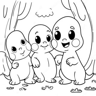 Página para colorear de Casper y sus amigos | Página para colorear de Casper