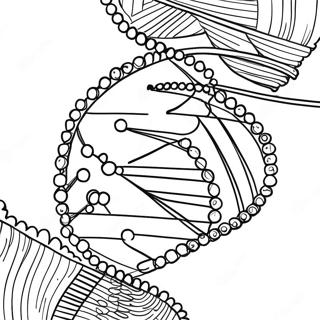 Página para Colorear de la Estructura del ADN | Página para colorear de ADN