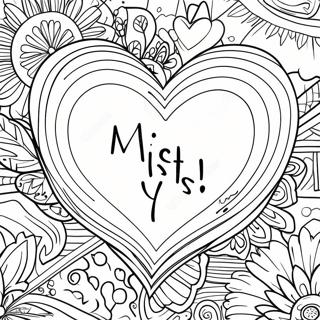 Página para Colorear de Te Extraño con Sentimiento | Página para colorear de Te Extraño
