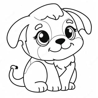 Página para Colorear de un Lindos Cachorro BSD | Página para colorear de BSD