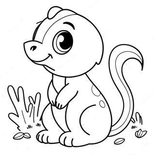 Página para colorear de vectores de animales lindos | Página para colorear de Vector