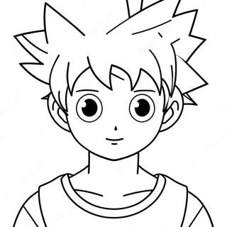 Página para Colorear de Killua | Página para colorear de Killua