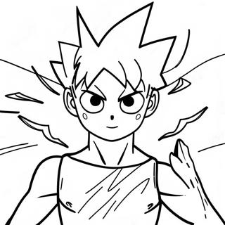 Página para Colorear de Killua con Poderes de Rayos | Página para colorear de Killua