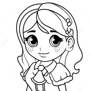 Página para Colorear del Personaje Ruby de Rainbow High | Página para colorear de Rainbow High Ruby