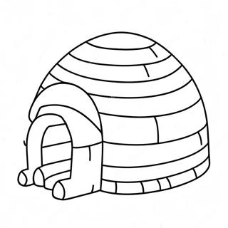Página para Colorear de un Igloo | Página para colorear de Iglú