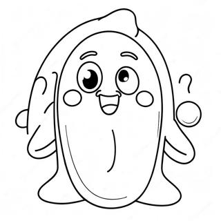 Página para Colorear del Tierno Personaje Bloop | Página para colorear de Bloop