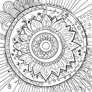 Página para Colorear del Mandala Boho Gitano | Página para colorear de Boho Gitano