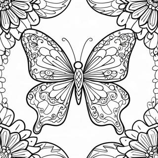 Página para Colorear Mariposa de Simetría | Página para colorear de Simetría