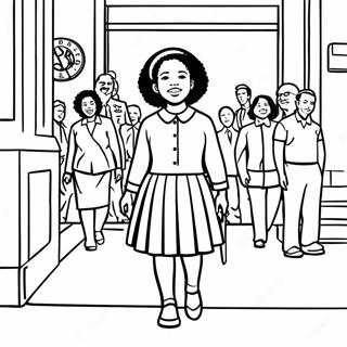 Ruby Bridges Páginas para Colorear
