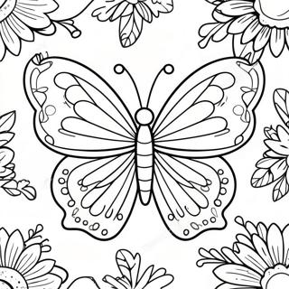 Página para Colorear de Mariposa Violeta Vibrante | Página para colorear de Violeta