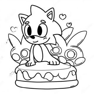 Feliz Cumpleaños Sonic Páginas para Colorear