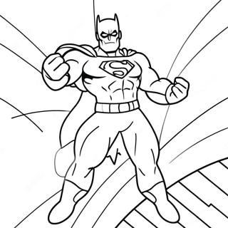 Página para Colorear Superhéroe de Cómic | Página para colorear de Cómic