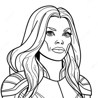 Gamora Páginas para Colorear