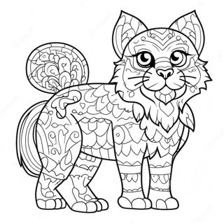 Página para Colorear de Animales de Arte Pixel Colorido | Página para colorear de Píxel