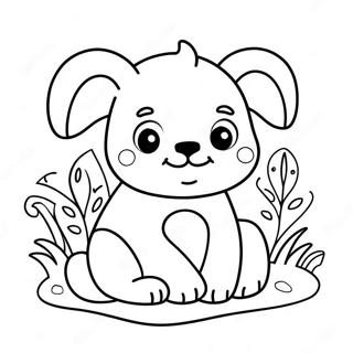 Página para colorear cuadrada de animales lindos | Página para colorear de Cuadrado