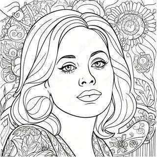 Página para colorear de Adele | Página para colorear de Adele