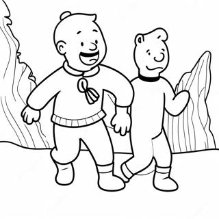 Tintin Páginas para Colorear