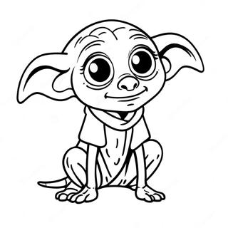 Página para Colorear de Dobby el Elfo Doméstico | Página para colorear de Dobby