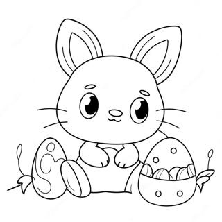 Hola Kitty Pascua Páginas para Colorear