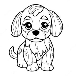 Página para Colorear de Cachorro Cavapoo | Página para colorear de Cavapoo