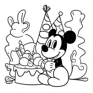 Cumpleaños de Disney Páginas para Colorear