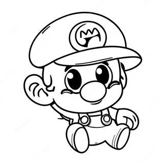 Bebé Mario Páginas para Colorear