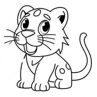 Página para colorear de León Juguetón | Página para colorear de León
