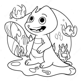 Página para Colorear de Criaturas Arcanas Misteriosas | Página para colorear de Arcano