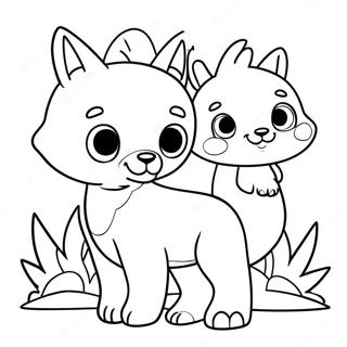 Páginas para Colorear de Animales Divertidos | Página para colorear de Pic -'